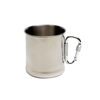 Afbeelding van Bo Trail Kroes Met Karabijnhaak 300 Ml RVS