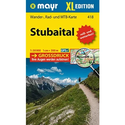 Afbeelding van Mayr Wanderkarte Stubaital XL 1:30.000