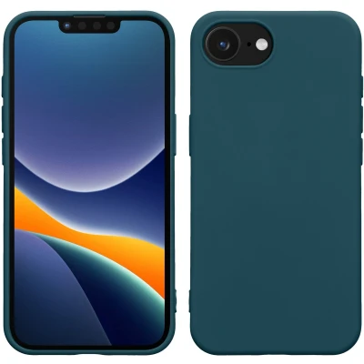 Afbeelding van kwmobile telefoonhoesje geschikt voor Apple iPhone 16e Hoesje smartphone Back cover in mat petrol