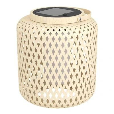 Afbeelding van EGLO Marliano Solar Tafellamp Buiten Zonne energie LED 24 cm Bruin/Zwart/Wit Hout Oplaadbaar