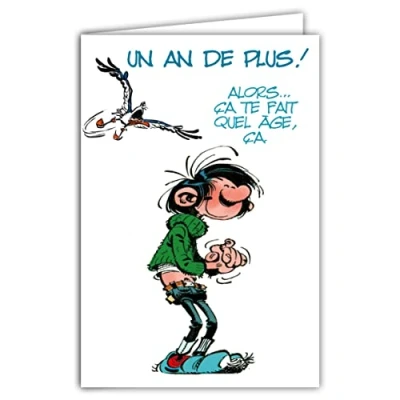 Afbeelding van Gaston Lagaffe GLCT 0141 verjaardagskaart met motief een jaar ouder
