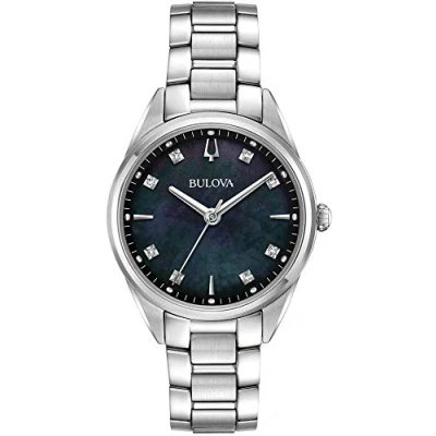 Afbeelding van Bulova Diamonds 96P198 Horloge Staal Zilverkleurig Ø 32 mm