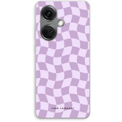 Afbeelding van Case Company® hoesje geschikt voor OnePlus Nord CE 3 Grid Paars Soft Cover Telefoonhoesje Bescherming aan alle Kanten en Schermrand