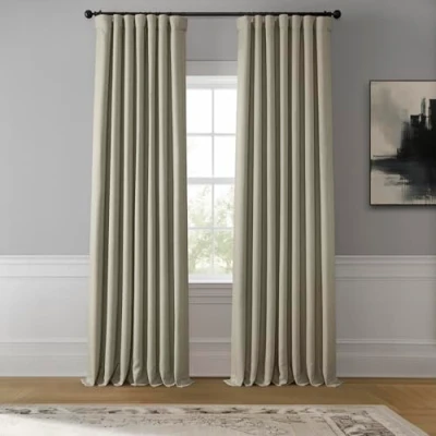 Afbeelding van HPD Half Price Drapes Verduisteringsgordijnen van kunstlinnen voor slaapkamer en woonkamer (1 paneel), 127 x 213,4 cm (b l), havermout