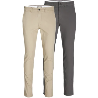 Afbeelding van Jack &amp; Jones Jjimarco Jjdave 2 PACK Chino, Heren, Maat: 38x34, Crockery