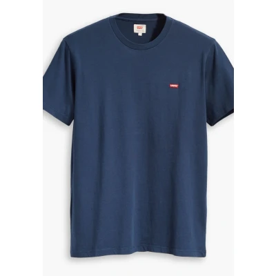 Afbeelding van Levi&#039;s heren Original T shirt van katoen met logopatch in de kleur Donkerblauw, maat: M