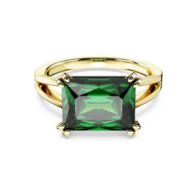 Afbeelding van Swarovski dames Matrix ring verguld 55 in de kleur Groen, maat: Maat 17,5 mm