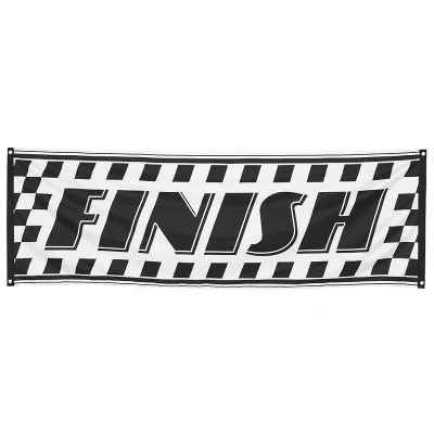Afbeelding van Vlag spandoek FINISH 74x220cm