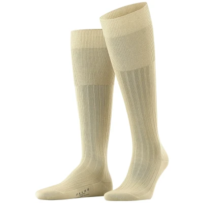 Afbeelding van FALKE Milano heren kniekousen beige (sand)