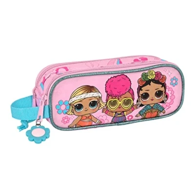 Afbeelding van Pennenetui met 2 vakken LOL Surprise! Glow girl Roze (21 x 8 6 cm)