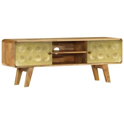 Afbeelding van Tv meubel 120x30x45 cm massief mangohout