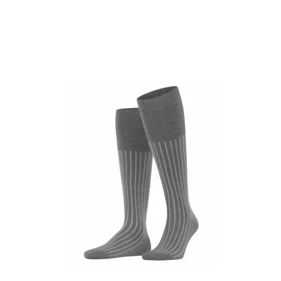Afbeelding van FALKE Shadow heren kniekousen grijs melange (steel melangeange) Maat: 43 44