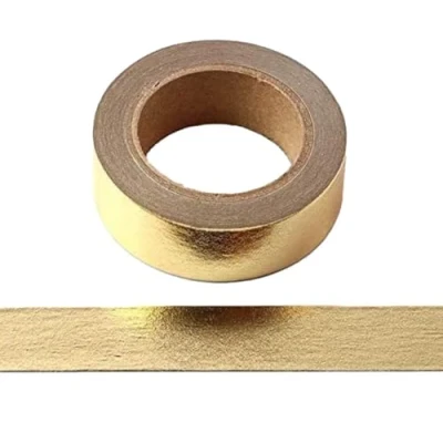 Afbeelding van Washi decoratieve tape 15mm x 10m goud