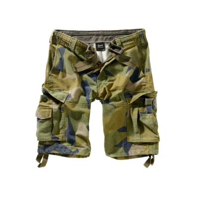 Afbeelding van Brandit Vintage Shorts, Heren, Maat: 3XL, Swedish camo