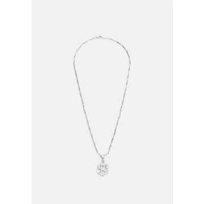 Afbeelding van Urban Classics Small Dollar Necklace Ketting silvercoloured, Heren, Maat: One Size, Silver coloured