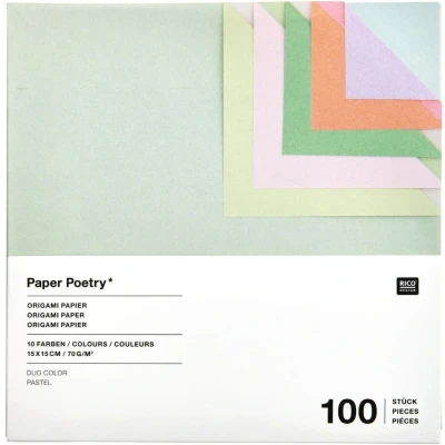 Afbeelding van Vouwpapier origami duo color pastel 100st