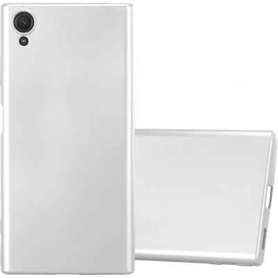 Afbeelding van Cadorabo Hoesje geschikt voor Sony Xperia XA1 PLUS in METALLIC ZILVER Beschermhoes gemaakt van flexibel TPU silicone Case Cover