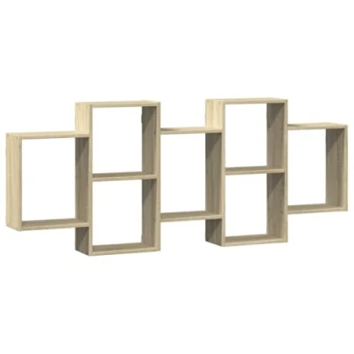 Afbeelding van Wandschap 159x18x65 cm bewerkt hout sonoma eikenkleurig