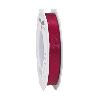Afbeelding van DIT Pattberg 25 m bordeaux satijnen geschenklint voor geschenkverpakking, 1,5 cm breed, decoratief lint geschenken, alle gelegenheden