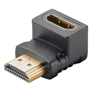 Afbeelding van HDMI adapter Goobay Verticaal (8K@60Hz, 270, Verguld)