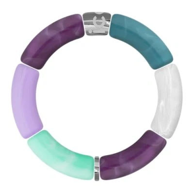 Afbeelding van ICE Jewellery Bella armband turquoise paars modieuze turkoois, en zilver voor dames, Acryl, Acryl