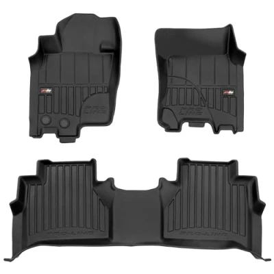 Afbeelding van M MOTOS Rubberen vloermat voor Nissan Navara IV 2014 2022 Verbeter je reiscomfort met de zwarte antislipmat auto 3D automat alle weersomstandigheden, bescherming tegen vuil