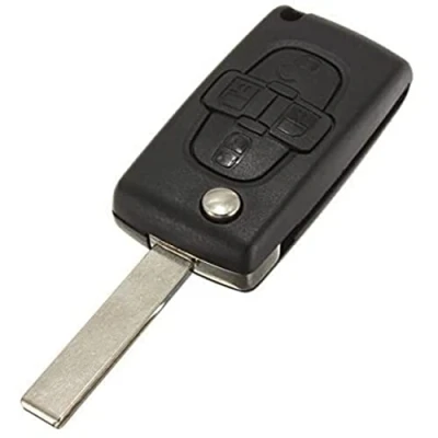 Afbeelding van Sleutelhoes compatibel met Citroen C2 C3 C4 C5 C6 C8 Xsara Picasso Berlingo Peugeot 207 307 308 407 408 3008 5008 Partner 807 1007 Fiat ULYSSE (4 toetsen Citroen, HU83