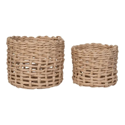 Afbeelding van Penela Basket Basket, paper, light brown, set of 2