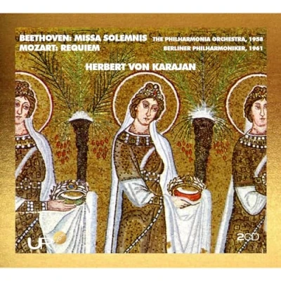 Afbeelding van Herbert Von Karajan Beethoven: Missa Solemnis / Mozart: Requiem (CD)