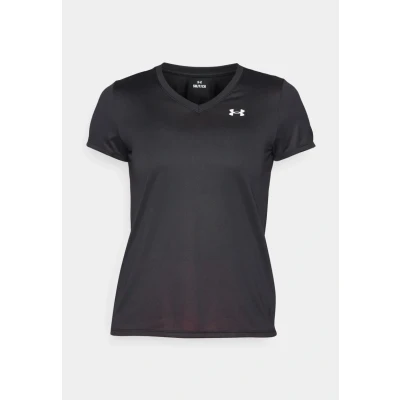 Afbeelding van Under Armour TECH Solid Tshirt print, Dames, Maat: Large, Black/white