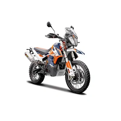Afbeelding van Bburago KTM 790 Adventure R Rally Moto schaal 1:18 ongelooflijk gedetailleerde gegoten motorreplica wit