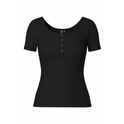 Afbeelding van Pieces NOOS Tshirt print, Dames, Maat: XS, Black