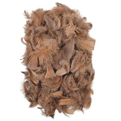 Afbeelding van Netuno 150 stuks lichtbruine decoratieve veren, 10 g, pluizige vogelveren, natuurlijke voor knutselen, doe het zelf, feestdecoraties, dromenvanger, maskers maken