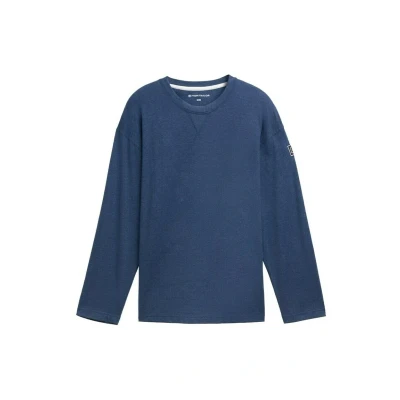 Afbeelding van TOM Tailor Pyjamashirt, Heren, Maat: XL, Blue dark solid