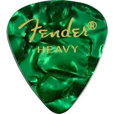 Afbeelding van Fender Picks 351 Green Moto heavy 12er set Premium Celluloid Plectrum