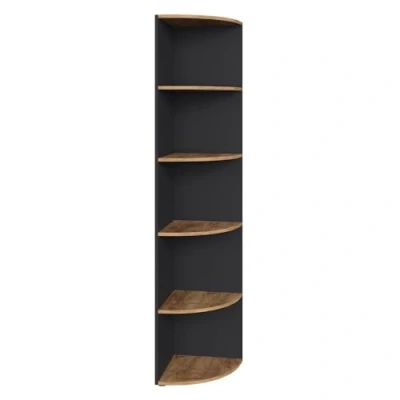 Afbeelding van Vicco EckiHoekplank 40 x 180.6 cm Antraciet/gouden eik