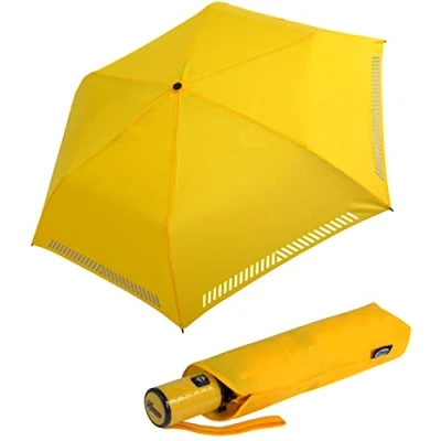 Afbeelding van iX brella Safety Reflex mini paraplu voor kinderen, ultralicht, Geel Automatisch