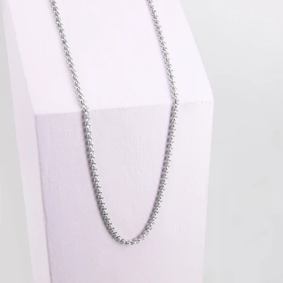Image de Ponytail&amp;Co Collier avec maillons ronds luxueux Acier 32+6cm