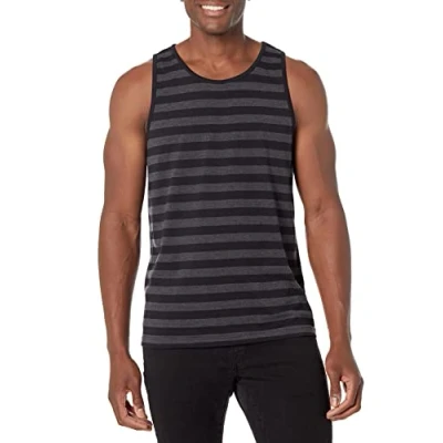 Image de Amazon Essentials Débardeur Coupe Régulière Men&#039;s, Charbon Chiné/Noir, XL