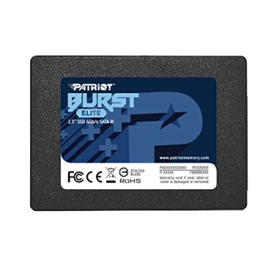 Image de SSD Interne Patriot Memory Burst Elite PBE120GS25SSDR 120Go 2.5 SATA 320Mo/s Noir