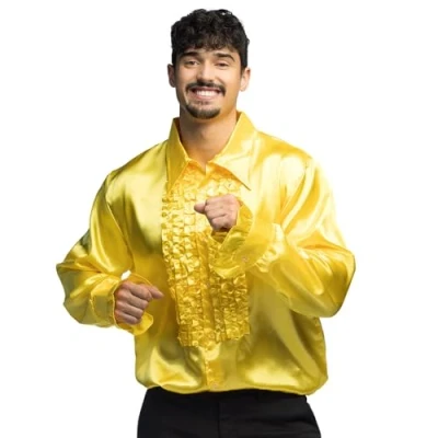 Afbeelding van Boland Party shirt geel (M) Volwassenen Danser/danseres 80&#039;s &amp; 90&#039;s Disco