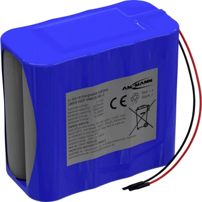 Afbeelding van Ansmann 4S2P Akkupack 8x 18650 Kabel Li ion 14.4V 5200mAh Accupack Aantal cellen: 8 14.54 V 5200 mAh