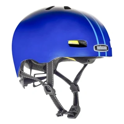 Afbeelding van Fietshelm Nutcase Street Mips Ocean Stripe maat M Blauw