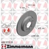 Afbeelding van ZIMMERMANN Remschijf COAT Z 280mm 12mm 6/5 5 gat 112mm volledig Gecoat 600.3213.20 701615601,701615601A,7D0615601,7D0615601B Remschijven