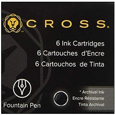 Afbeelding van Cross 8921S inktpatronen voor vulpen, zwart, 6 stuks