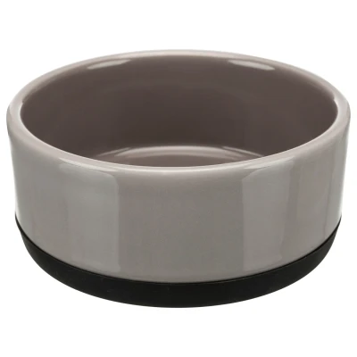 Afbeelding van Trixie Voer/Waterbak Keramiek Grijs Hondenvoerbak Ø 12 cm