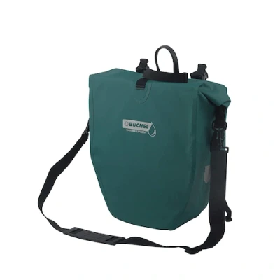 Afbeelding van Büchel Luxe Pakaftas / Enkele fietstas Turquoise 25.4L