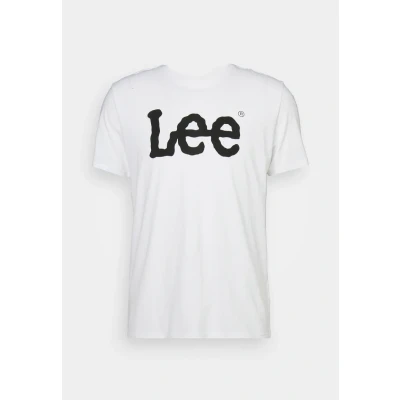 Afbeelding van Lee Woobly LOGO TEE Tshirt print, Heren, Maat: Medium, White