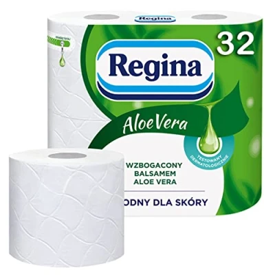 Afbeelding van Regina ALOË VERA toiletpapier, zacht voor de huid, gecertificeerd door het National Institute of Hygiene / 32 rollen