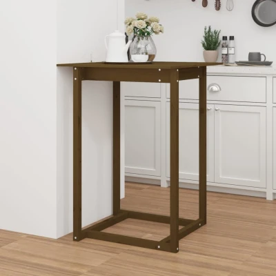 Afbeelding van Bartafel 80x80x110 cm massief grenenhout honingbruin